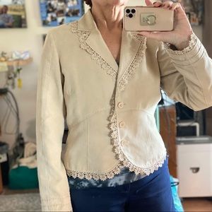 Tan, faux suede, tan Jacket